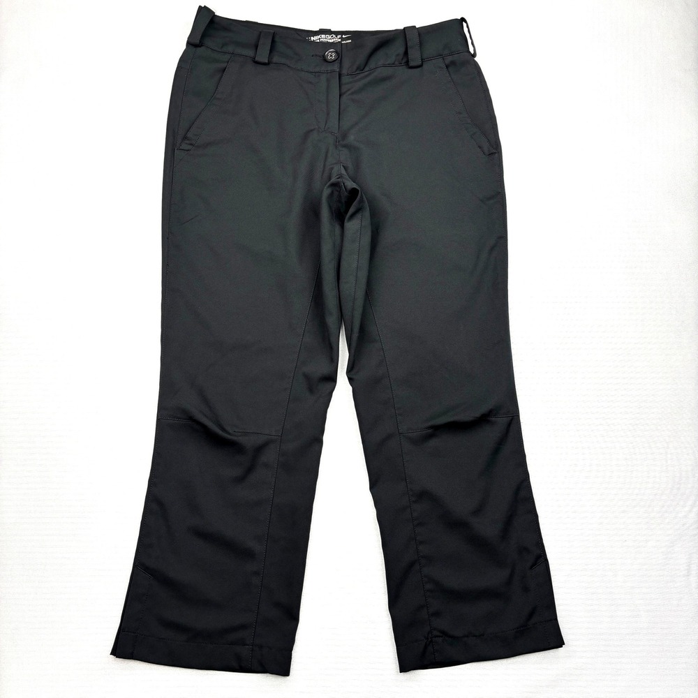 Nike Golf Womens 2 Black Tour Performance Dri FIT Cropped Pants Capris 509743